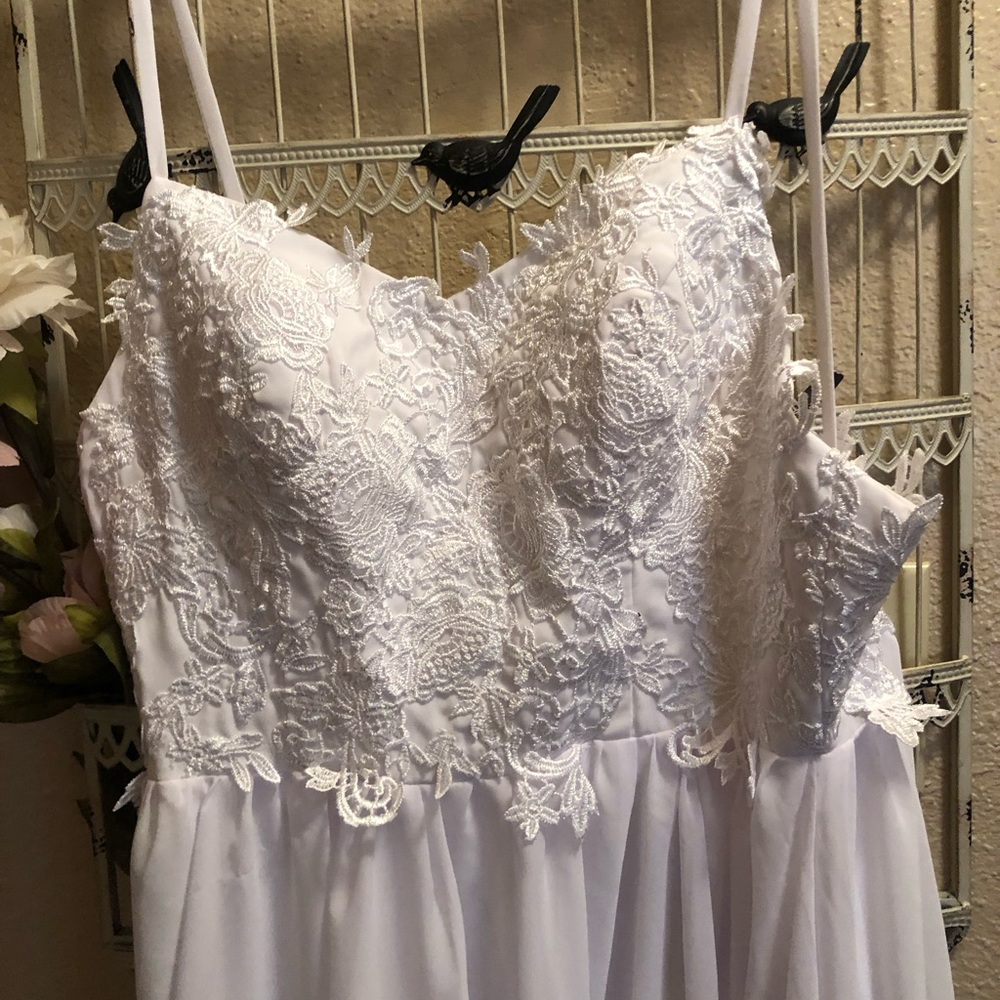 White formal dress